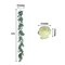 6 ft long Frosted Green Artificial Eucalyptus Leaves Ivory Roses Vine Garland
